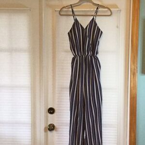 J for Justify Striped Jumpsuit Pantsuit Size Small